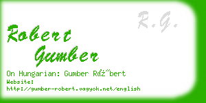 robert gumber business card